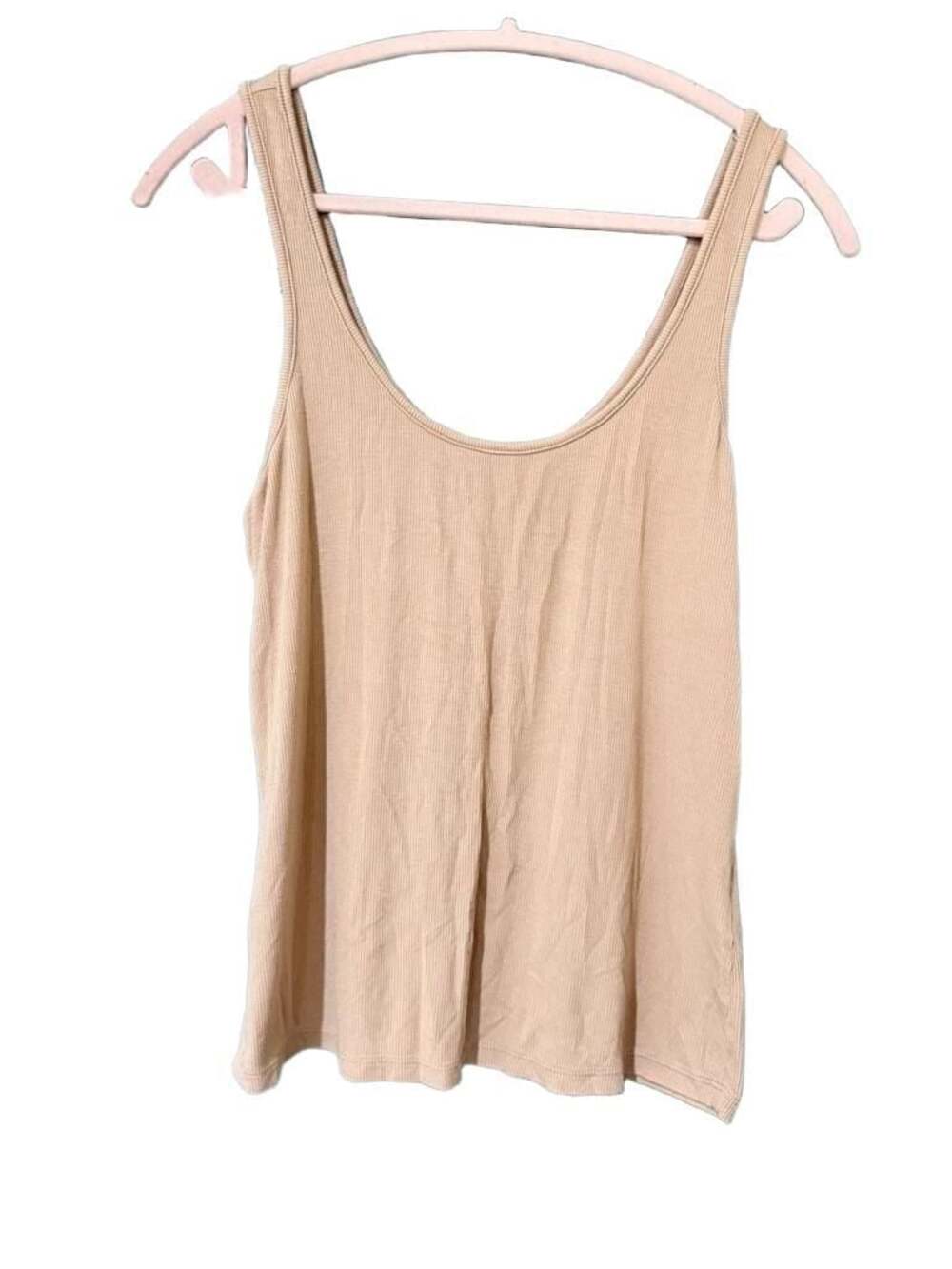 L'Agence Celia Ribbed Micro Modal Tank Top Praline Size S